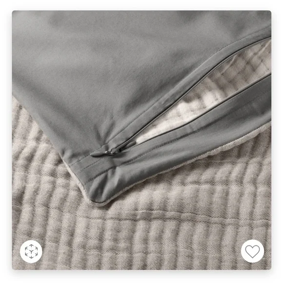 Standard Reversible Textured Cotton
Chambray Coverlet Sham - Casaluna - Picture 4 of 6